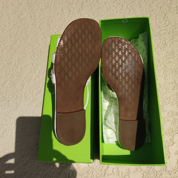 Sam Edelman Bay White Patent Flat Sandals Slides US6 Limited Edition MSRP $99 - Picture 11 of 12